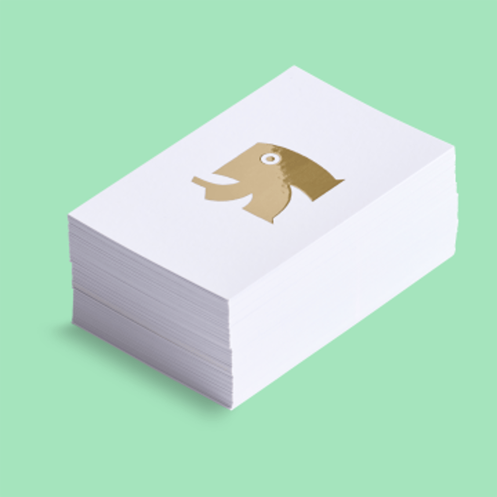 Visitekaartjes met foliedruk