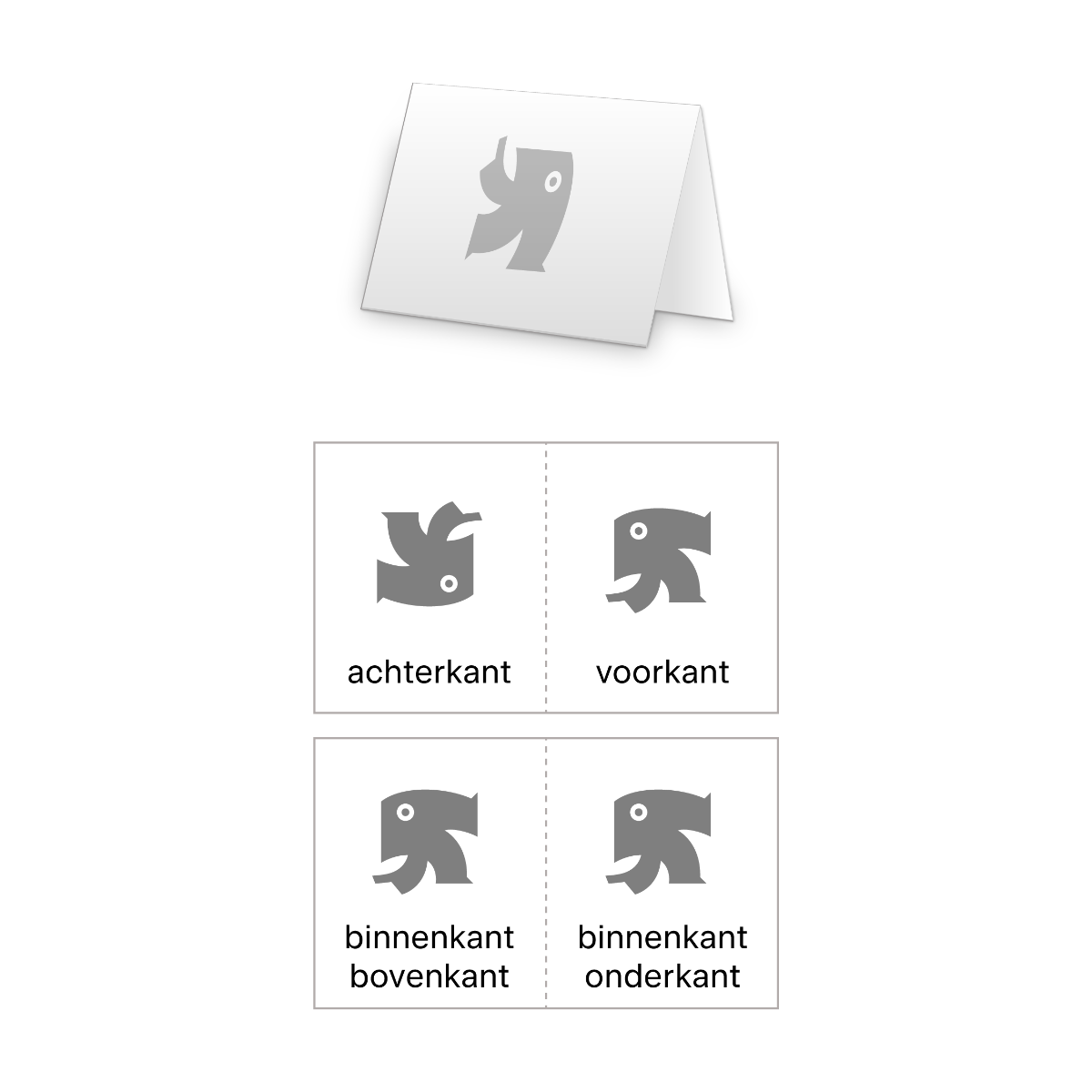 Kaart tentvouw roteren stap 4