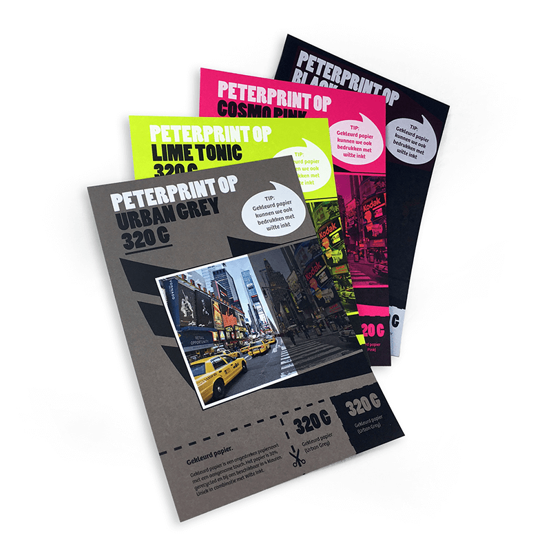 Papiersamples Witte inkt