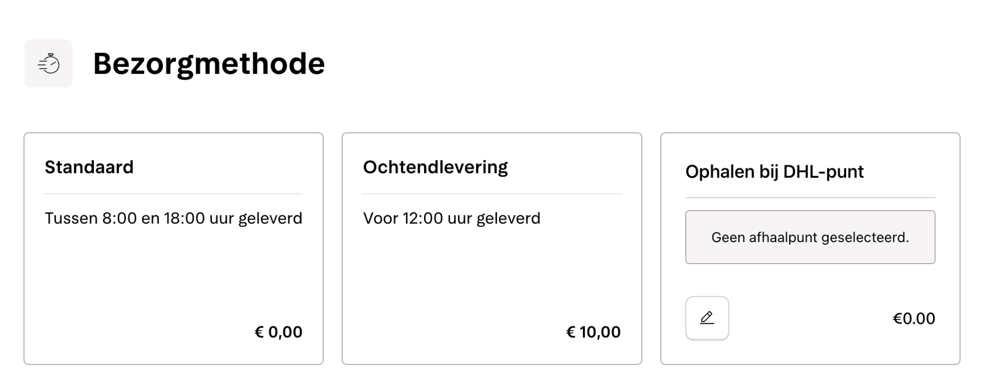 Verzendopties PeterPrint