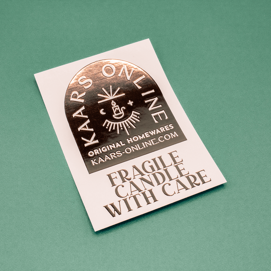 Sticker met foliedruk