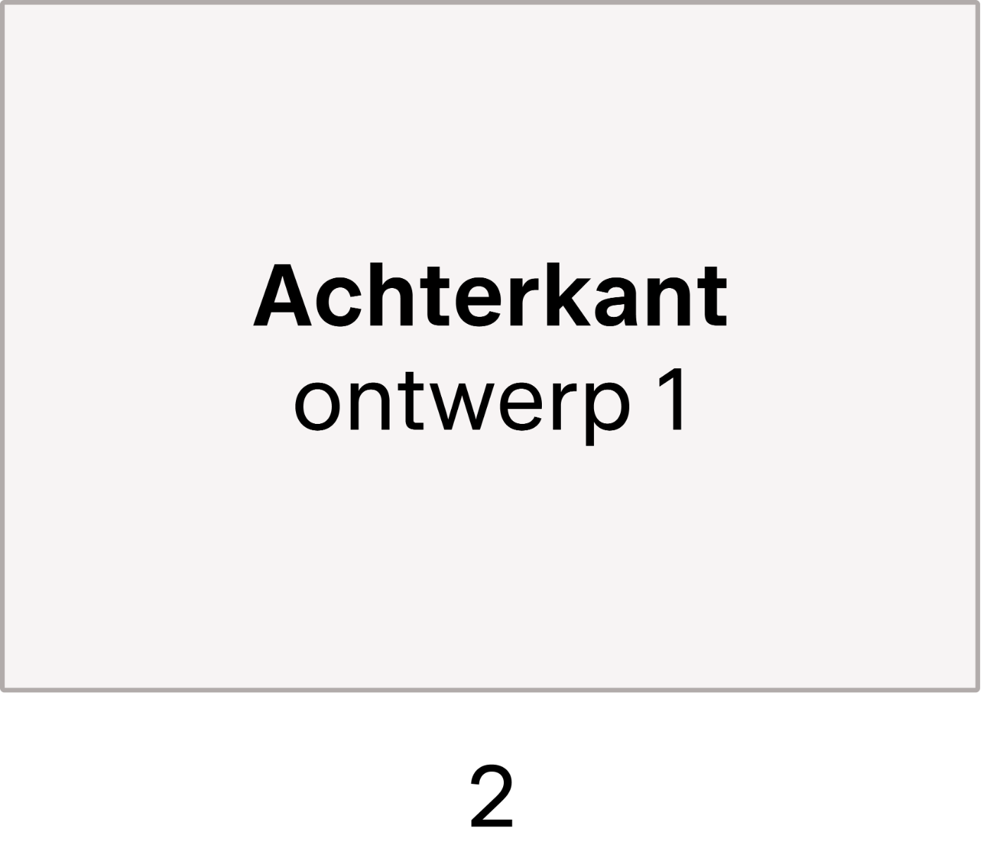 Pagina 2: achterkant ontwerp 1