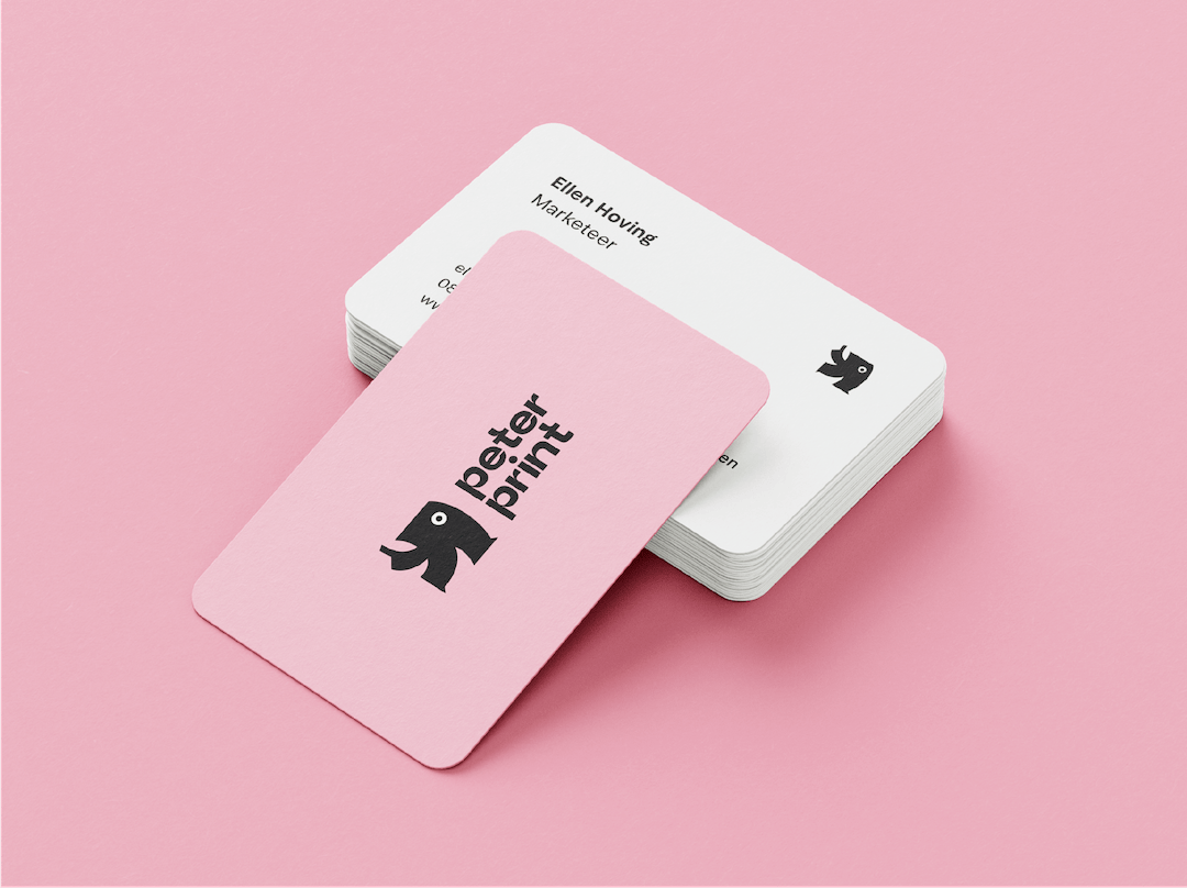 visitekaartjes met afgeronde hoeken