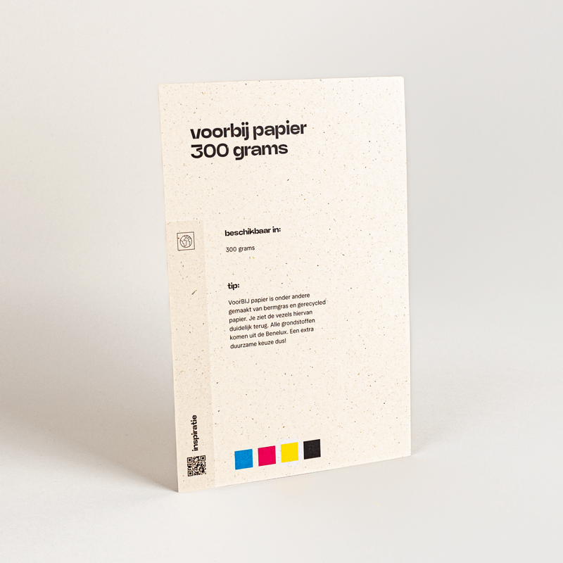 VoorBIJ papier sample achterkant