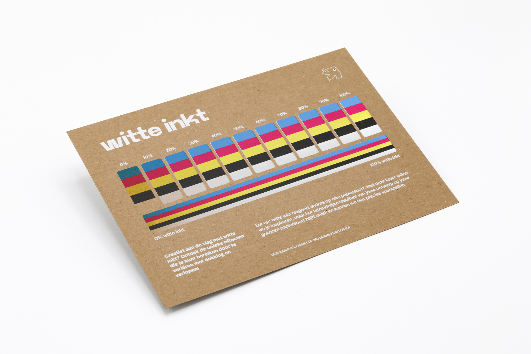 Witte inkt gradaties met fullcolour