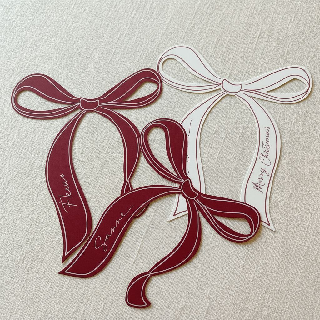 Kerstkaarten strikjes