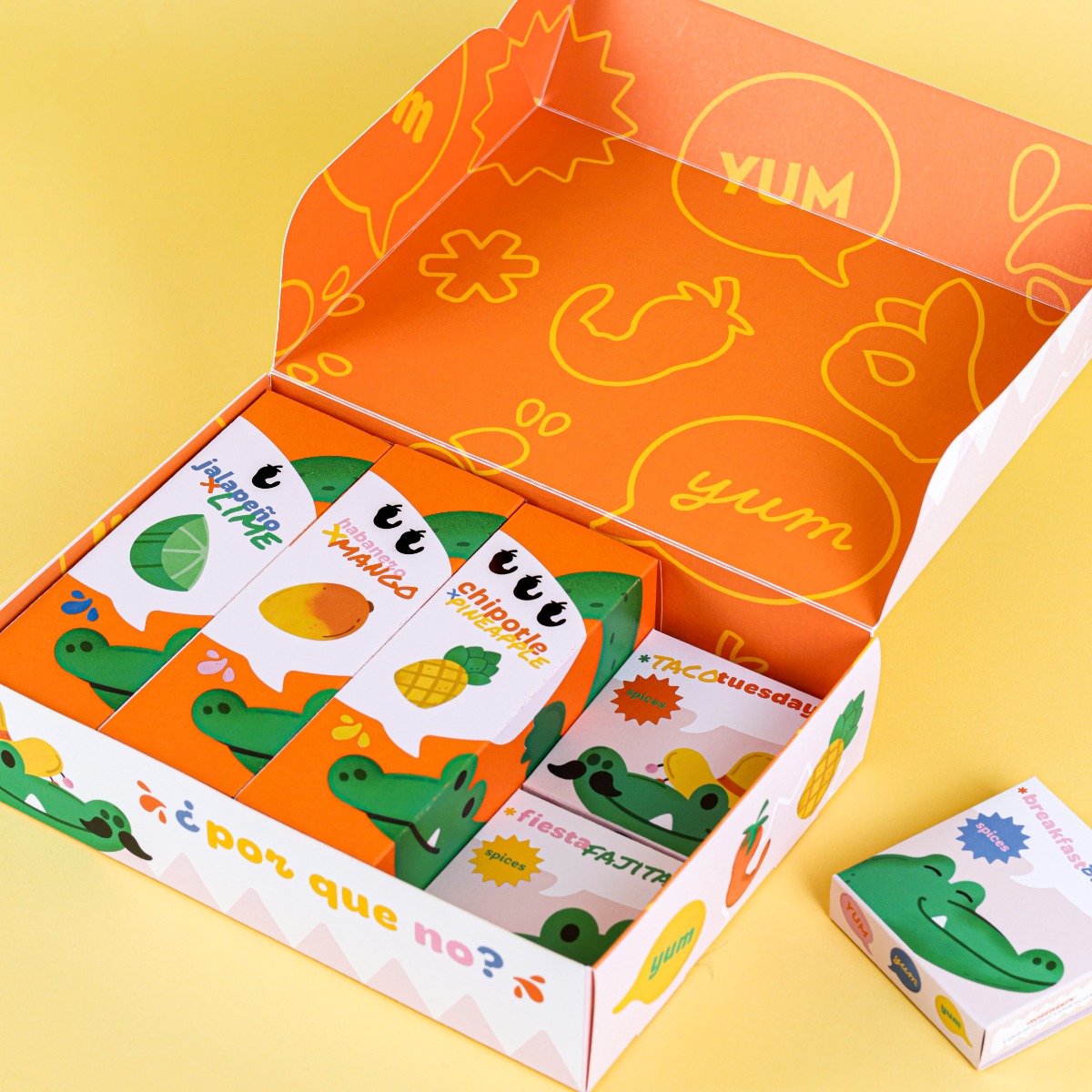 Binnenkant oranje verpakking